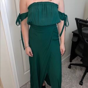 Off the shoulder maxi dress